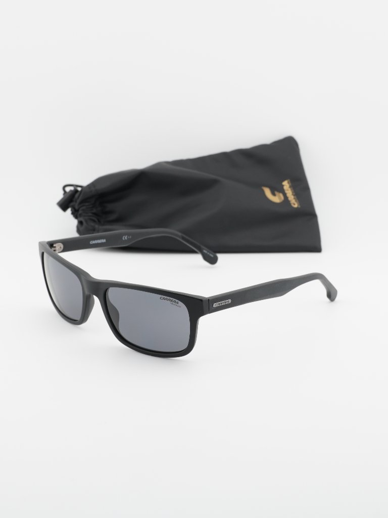 Carrera 299/S 0003 M9 Rectangle Sunglasses - Black / Grey Polarized